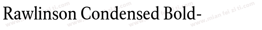 Rawlinson Condensed Bold字体转换
